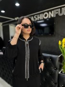 Костюм  двойка, брюки и жакет на молнии