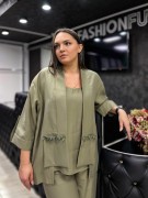 Костюм тройка, жакет, брюки и топ